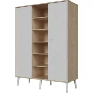   Faktum Peak Natural Oak and White 3 osztású szekrény (5 doboz) - oak