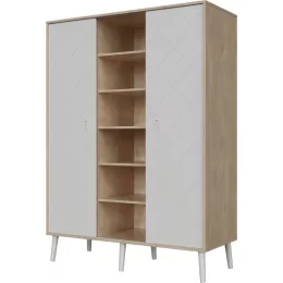   Faktum Peak Natural Oak and White 3 osztású szekrény (5 doboz) - oak