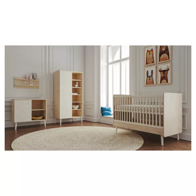 Faktum Peak Natural Oak and White Komód (2 doboz) - oak