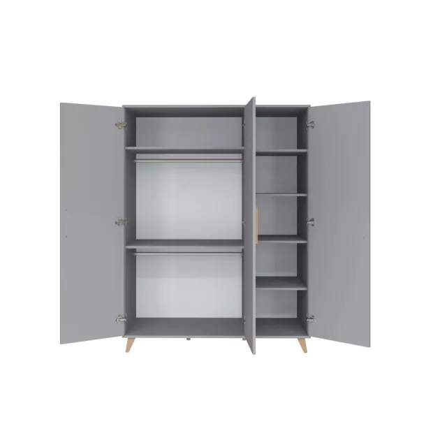Faktum FLIP Grey 3 osztású szekrény (5 doboz) - Szürke