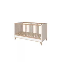 Faktum FLIP White & Oak 120-as babaágy - fehér