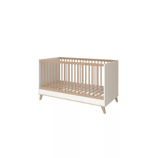 Faktum FLIP White & Oak 120-as babaágy - fehér