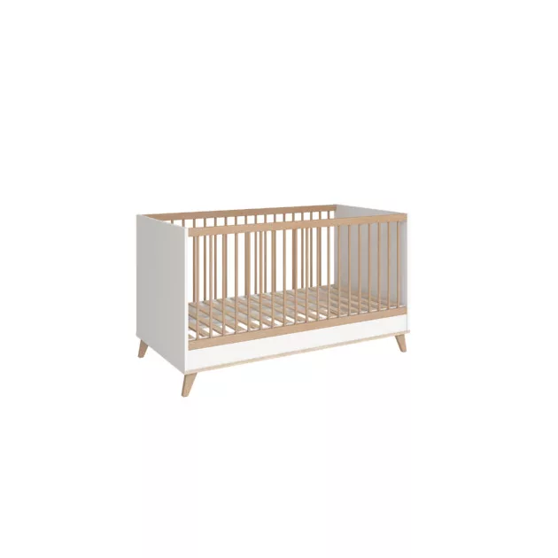 Faktum FLIP White & Oak 120-as babaágy - fehér