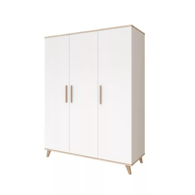 Faktum FLIP White & Oak 3 osztású szekrény (5 doboz) - fehér