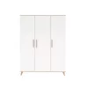 Faktum FLIP White & Oak 3 osztású szekrény (5 doboz) - fehér