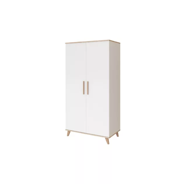 Faktum FLIP White & Oak 2 osztású szekrény (3 doboz) - fehér