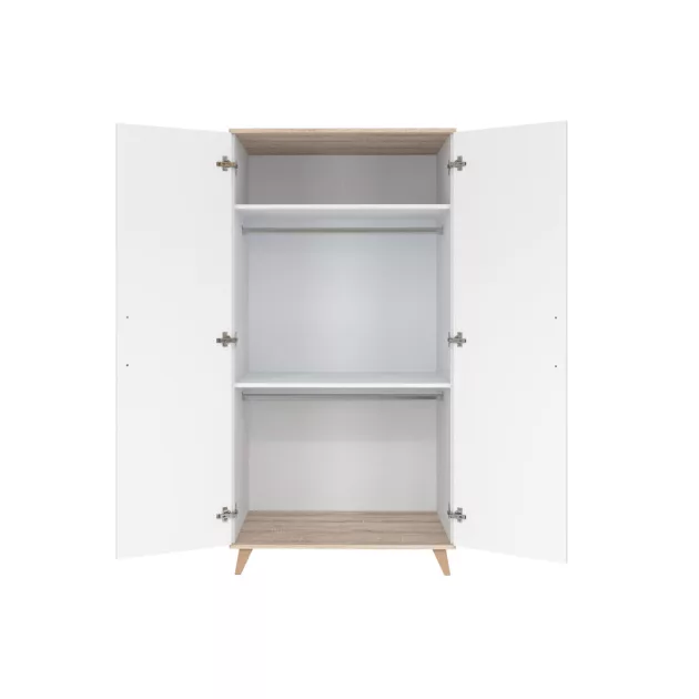 Faktum FLIP White & Oak 2 osztású szekrény (3 doboz) - fehér