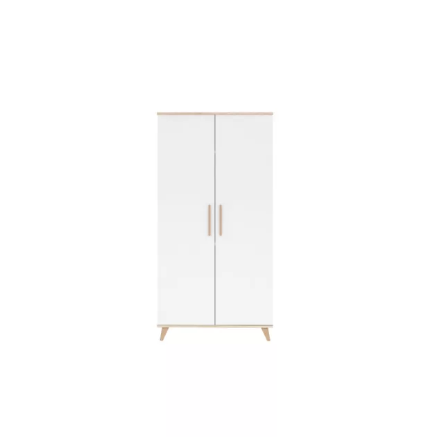 Faktum FLIP White & Oak 2 osztású szekrény (3 doboz) - fehér