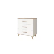 Faktum FLIP White & Oak komód (2 doboz) - fehér