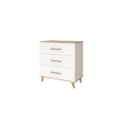 Faktum FLIP White & Oak komód (2 doboz) - fehér