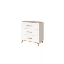 Faktum FLIP White & Oak komód (2 doboz) - fehér