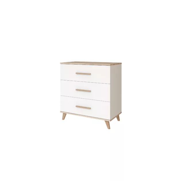 Faktum FLIP White & Oak komód (2 doboz) - fehér
