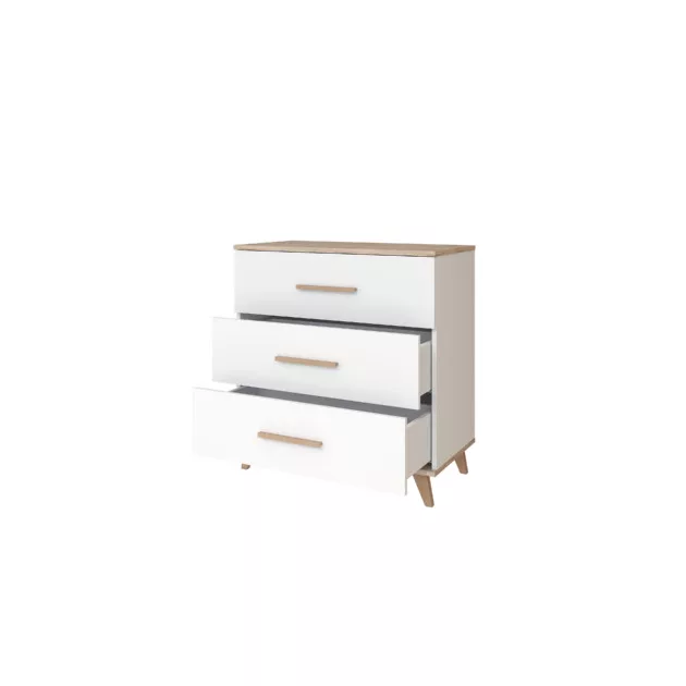Faktum FLIP White & Oak komód (2 doboz) - fehér