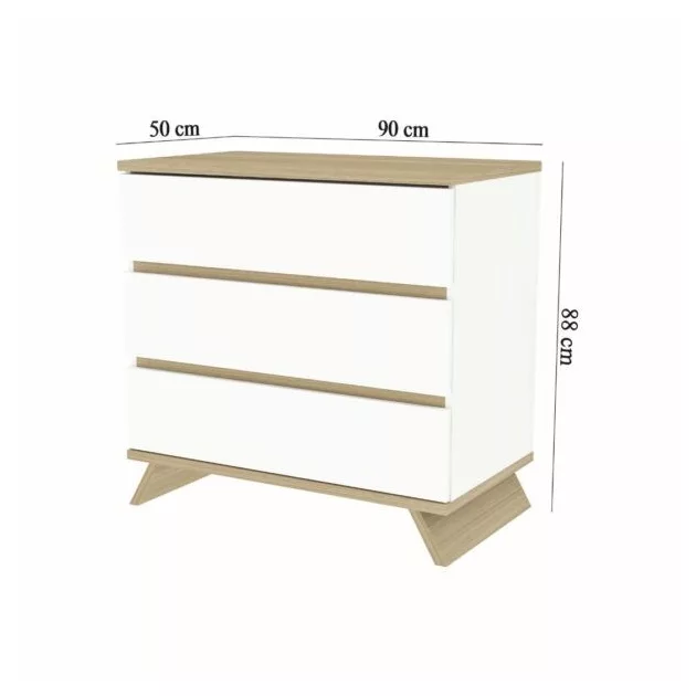 Faktum Sienna White Komód + toldalék (2 doboz) - fehér