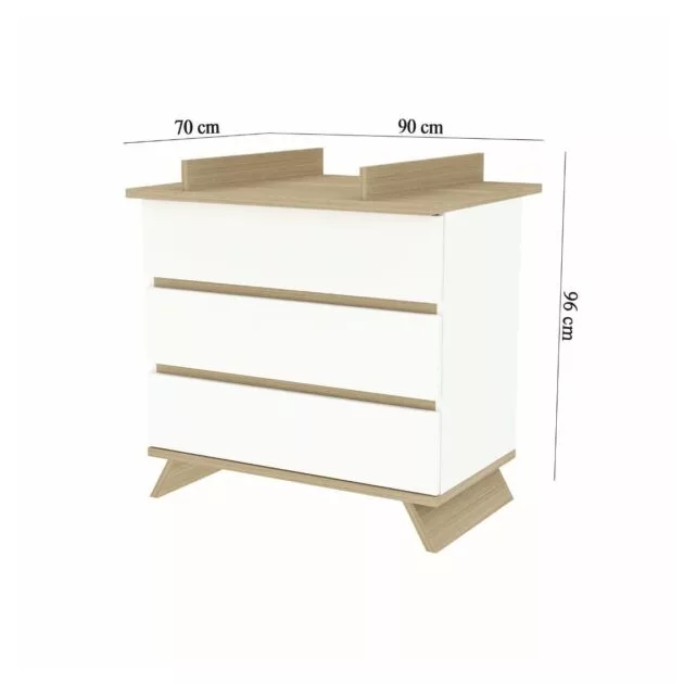 Faktum Sienna White Komód + toldalék (2 doboz) - fehér