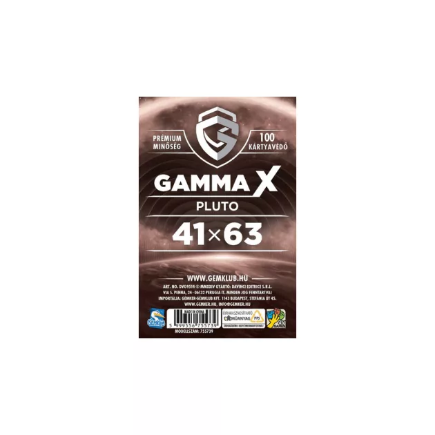 Gamma X - Pluto kártyavédő (41x63 mm)