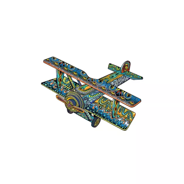 Eureka  - Fa puzzle – Kétfedelü repülőgép (FSC-wood)