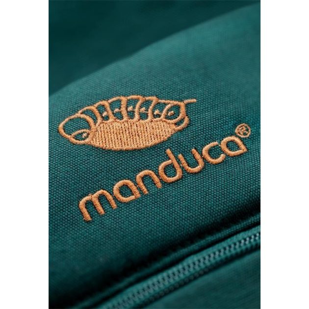 Manduca XT biopamut csatos babahordozó - Denimteal-Toffee