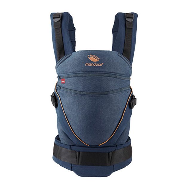 Manduca XT babahordozó biopamut Denimblue-Toffee