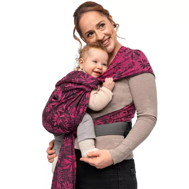 Manduca Twist babahordozó félcsatos - BotanicPink