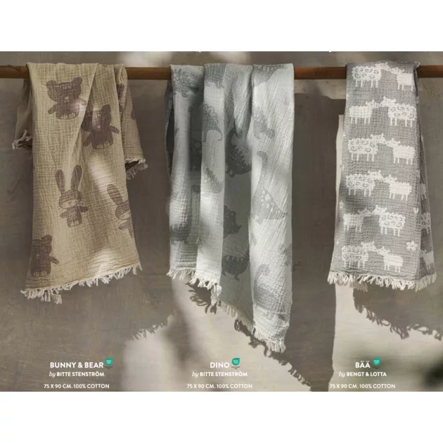 Klippan pamut babapléd, bárányos - 75x90