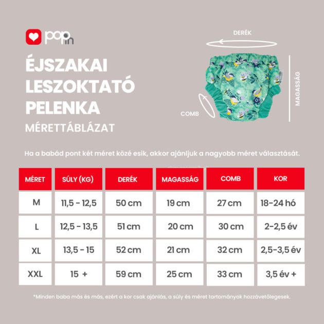 Pop-in éjszakai leszoktató pelenka - Flamingo