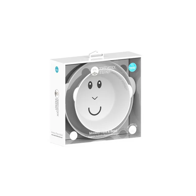 Matchstick Monkey Makihami - Tányér szett - szürke
