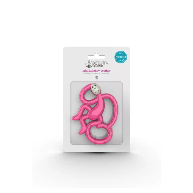 Matchstick Monkey Mini táncoló rágómaki - pink (0-3 hó)