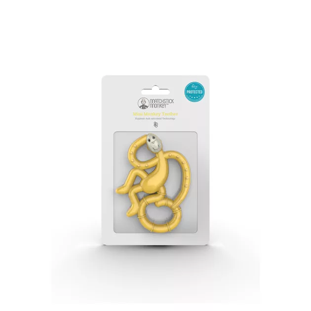 Matchstick Monkey Mini táncoló rágómaki - sárga (0-3hó)