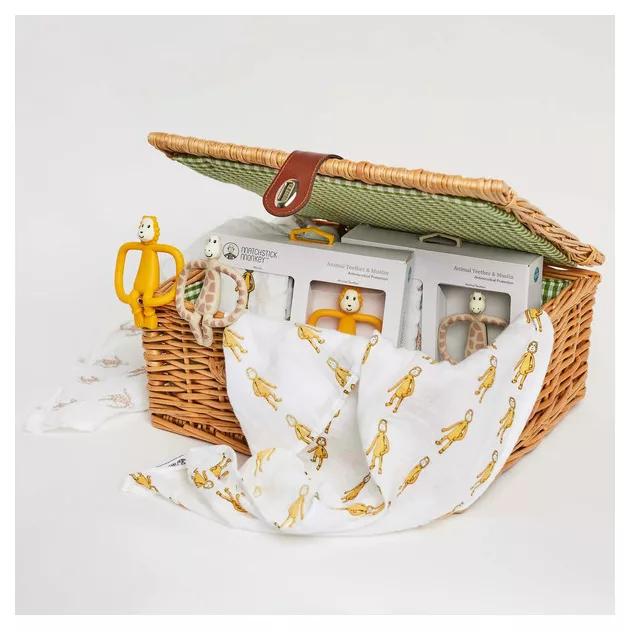 Matchstick Monkey RágóZoo rágóka és textilpelus szett - zsiráfos