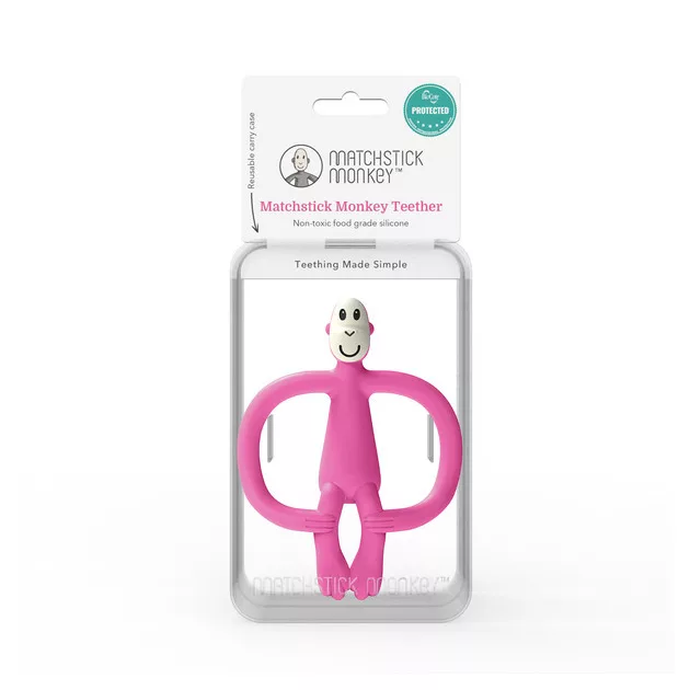 Matchstick Monkey Rágómaki (no tail) - Pink