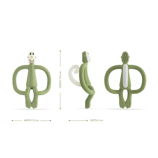 Matchstick Monkey Rágómaki - Oliva zöld - rágóka fogzásra