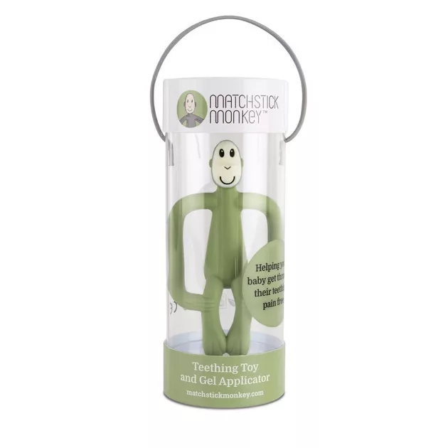 Matchstick Monkey Rágómaki - Oliva zöld - rágóka fogzásra