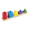 Melissa & Doug Fa készségfejlestő játék, formarendező toronyépítő
