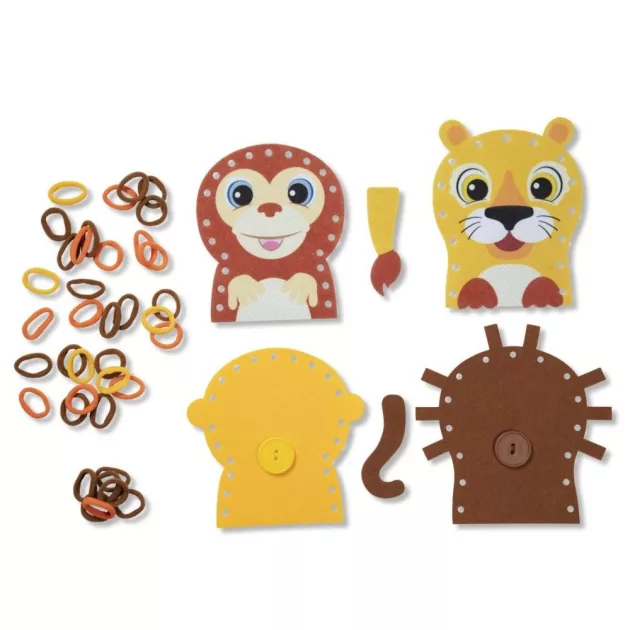 Melissa & Doug kreatív játék kezdőknek, hurkold! - vadállatka bábok