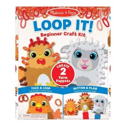   Melissa & Doug kreatív játék kezdőknek, hurkold! - farmállatka bábok