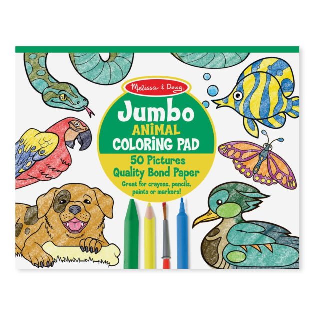 Melissa & Doug Kreatív játék, Jumbo színező, állatok