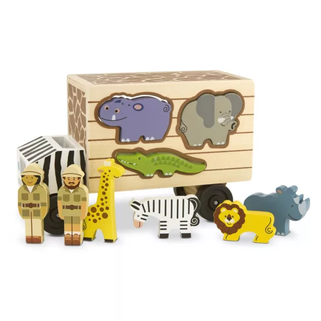Melissa & Doug Fa készségfejlestő játék, Állatos formaillesztő
