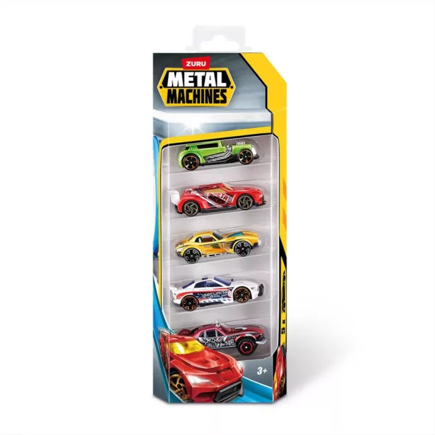 Metal Machines fém kisautó csomag, 5 db-os, 4. sorozat - többféle