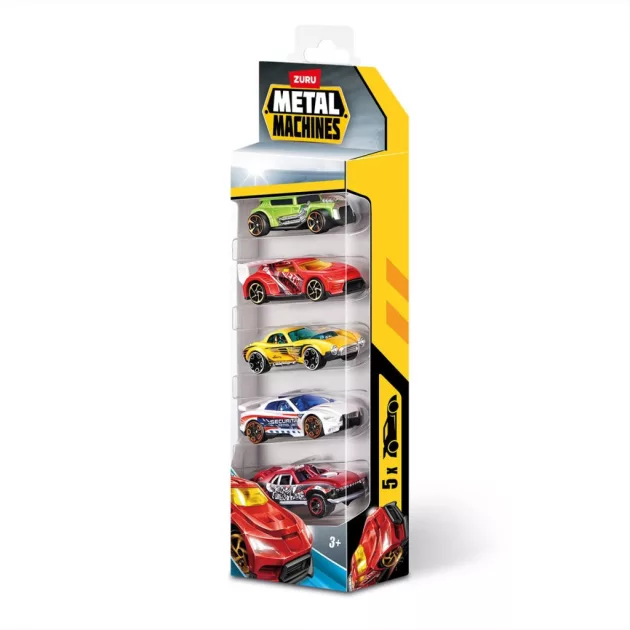 Metal Machines fém kisautó csomag, 5 db-os, 4. sorozat - többféle
