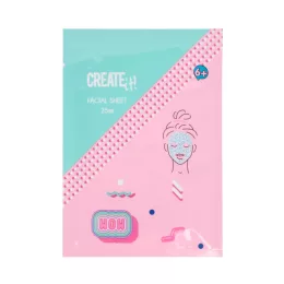   Canenco Create It! Hidratáló arcmaszk, zöld-rózsaszín csillagok