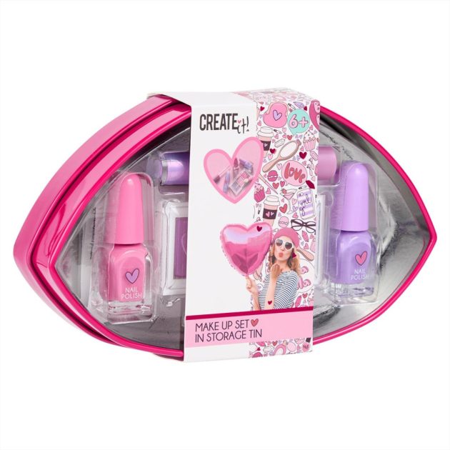Canenco Create It! Make-up szett szív alakú fémdobozban