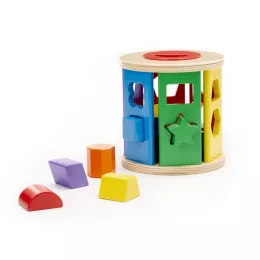   Melissa & Doug Fa készségfejlesztő játék, Gurulós formarendező