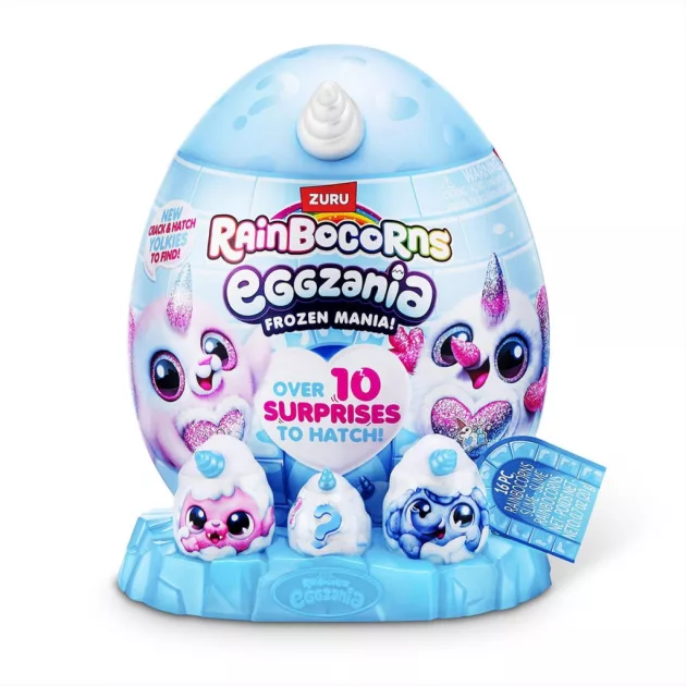 Zuru Rainbocorns Eggzania meglepetés tojás interaktív plüssel - téli barátok