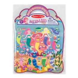   Melissa & Doug Kreatív játék, Pufi matrica készlet, hableány