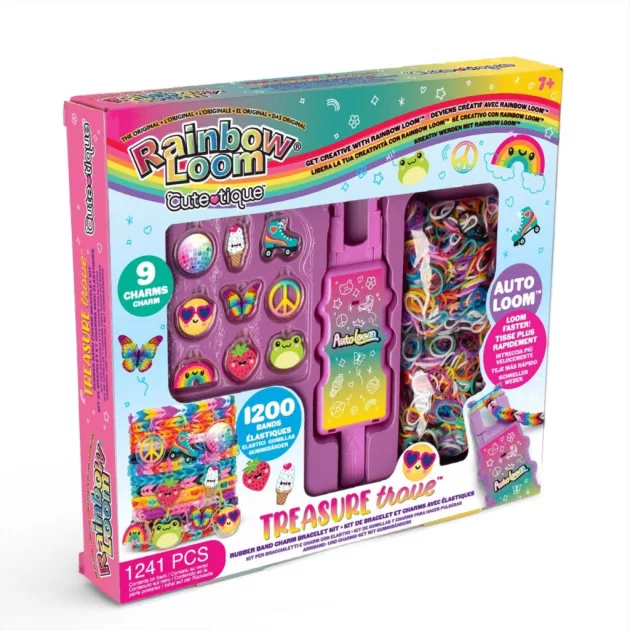 Rainbow Loom Auto Loom Cute-Tique gumikarkötő készítő szett, Kincsesbánya
