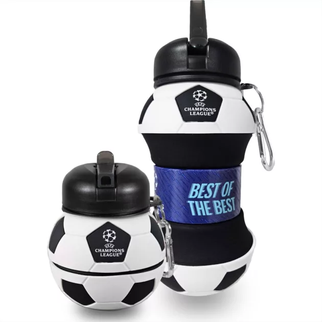 Hy-Pro Összecsukható, labda formájú UCL kulacs, Bajnokok Ligája - 550 ml