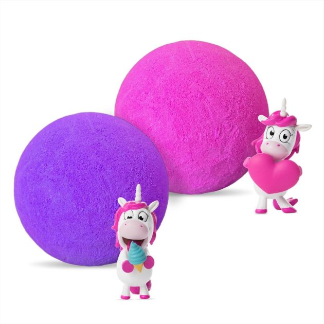 Craze Inkee vegán fürdőgolyó csomag unikornis figurával, popcorn aromával