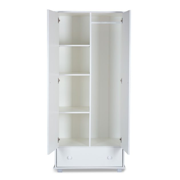 Klups Szafari/Zsiráf kiságy 60x120 + 2 ajtós szekrény - fehér
