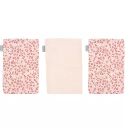   Bébé-Jou Muszlin törlőkendő bambusszal 3db - Leopard Pink